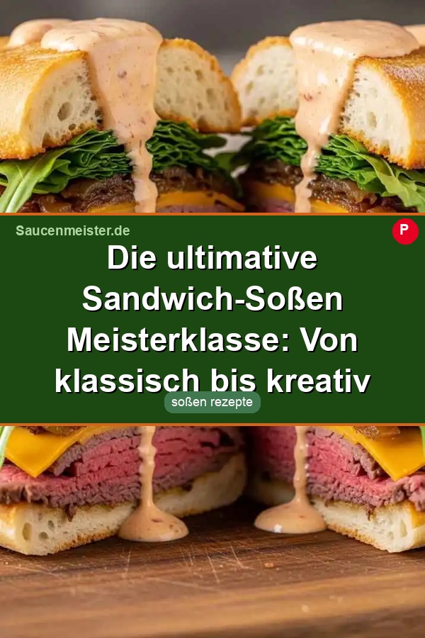 Pinterest Pin: Die ultimative Sandwich-Soßen Meisterklasse: Von klassisch bis kreativ