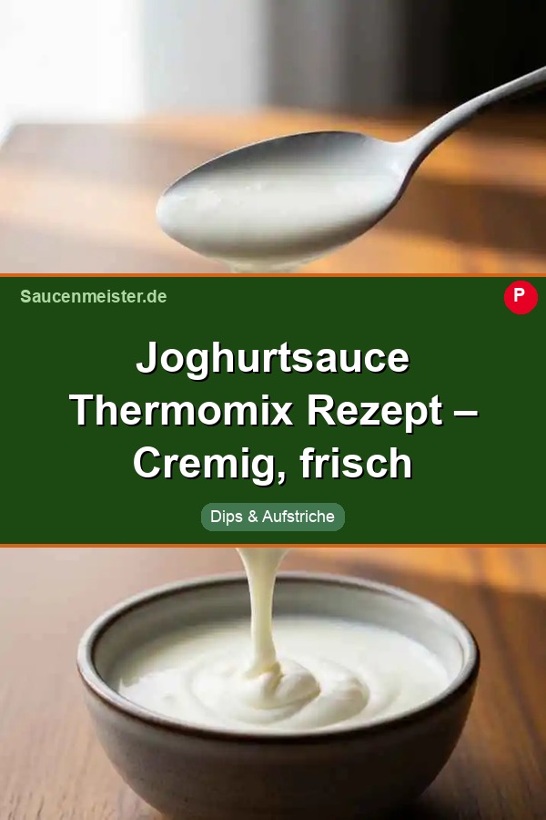 Pinterest Pin: Joghurtsauce Thermomix Rezept – Cremig, frisch