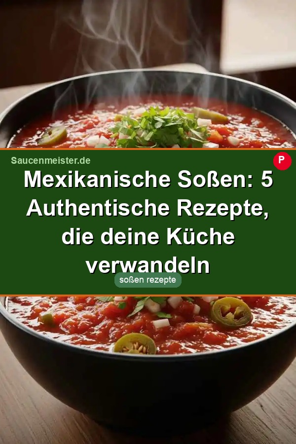 Pinterest Pin: Mexikanische Soßen: 5 Authentische Rezepte, die deine Küche verwandeln
