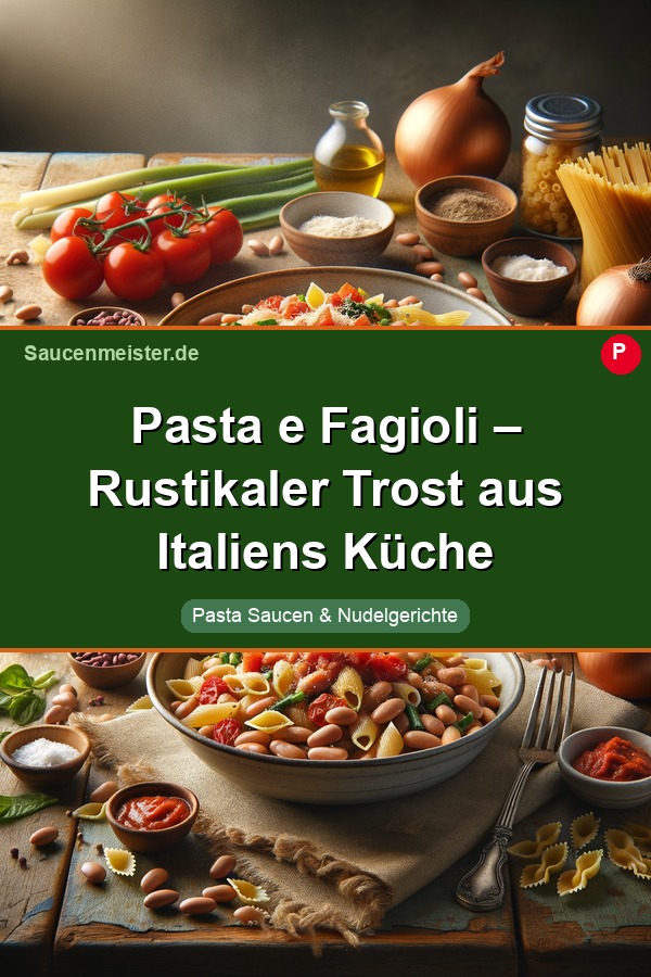 Pinterest Pin: Pasta e Fagioli – Rustikaler Trost aus Italiens Küche