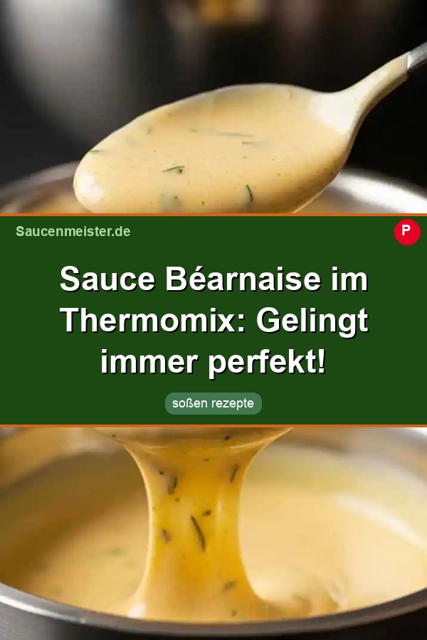 Pinterest Pin: Sauce Béarnaise im Thermomix: Gelingt immer perfekt!