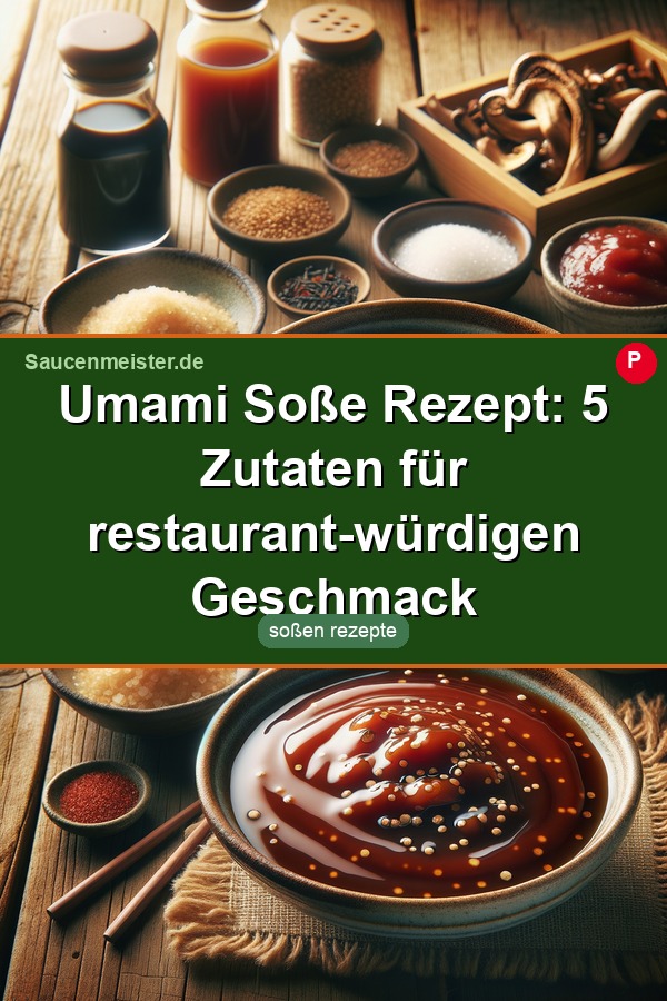 Pinterest Pin: Umami Soße Rezept: 5 Zutaten für restaurant-würdigen Geschmack