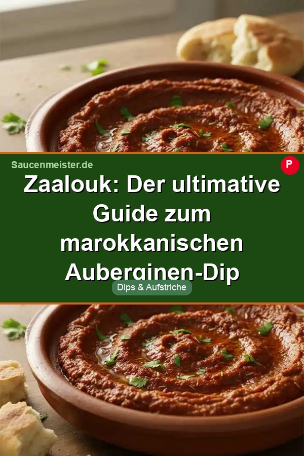 Pinterest Pin: Zaalouk: Der ultimative Guide zum marokkanischen Auberginen-Dip